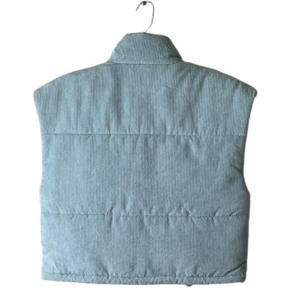 Say What Corduroy Puffer Vest Womens XL Full Zip Snap Mock Neck Sleeveless NWT - Picture 4 of 11